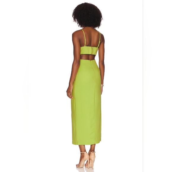 13. NWT BARDOT CUT OUT SLIT MIDI DRESS - Picture 3 of 6